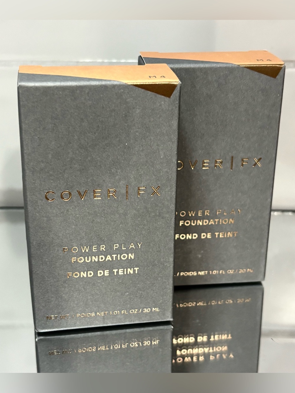 (2-piece) Cover FX Power Play Foundation M4 Medium Olive-Golden - Picture 5 of 7